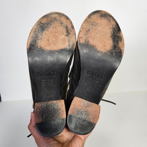 Baske California Brown Leather Fury Open Toe Booties - Picture 10 of 12